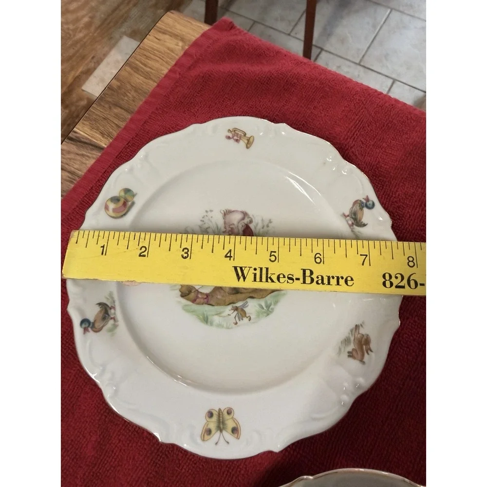 Vintage Schlottenhof Bavaria Gnome Plates Set Of 2- 1950s Arzberg Fairy Tales